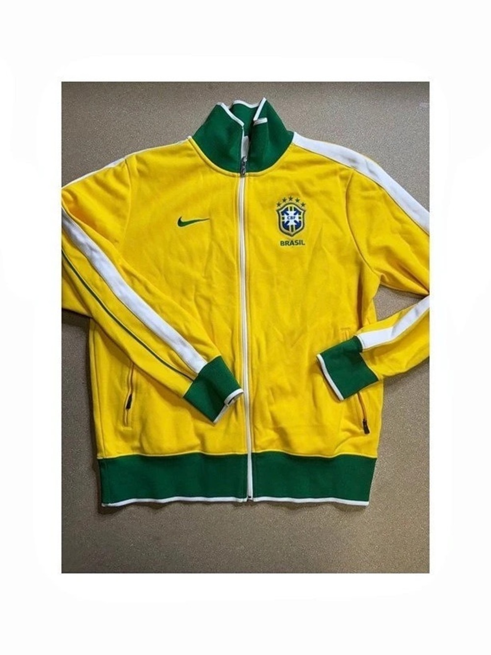 Nike Brazil CBF National Team Track Jacket Yellow & Green